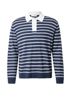 SELECTED HOMME Poloshirt SLHTRAY dunkelblau/weiß