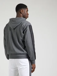 adidas Sportswear Sweatshirt 3S FL FZ HD graumeliert/schwarz/weiß