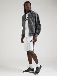 adidas Sportswear Sweatshirt 3S FL FZ HD graumeliert/schwarz/weiß