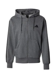 adidas Sportswear Sweatshirt 3S FL FZ HD graumeliert/schwarz/weiß
