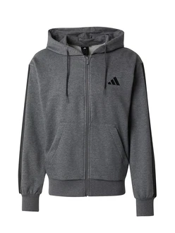 adidas Sportswear Sweatshirt 3S FL FZ HD graumeliert/schwarz/weiß