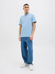 JACK & JONES T-Shirt JJEPAULOS hellblau/dunkelblau