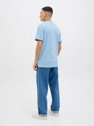 JACK & JONES T-Shirt JJEPAULOS hellblau/dunkelblau