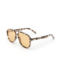 Sonnenbrille 'TRAGIC MAGIC' karamell / dunkelbraun / hellgelb / grau