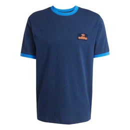 T-Shirt azur / dunkelblau / orange