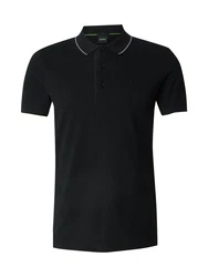 BOSS Poloshirt 'Paule 4' schwarz/weiß