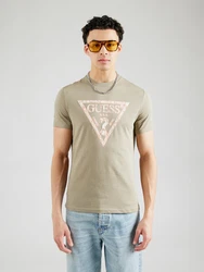 GUESS T-Shirt grn/orange/offwhite
