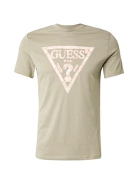 T-Shirt khaki / orange / offwhite
