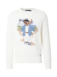 Pullover hellblau / braun / grn / offwhite