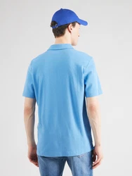 s.Oliver Poloshirt mit Waffelstruktur und Logo-Patch himmelblau