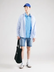 s.Oliver Poloshirt mit Waffelstruktur und Logo-Patch himmelblau