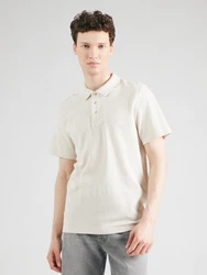 s.Oliver Poloshirt mit Waffelstruktur und Logo-Patch offwhite