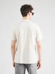 s.Oliver Poloshirt mit Waffelstruktur und Logo-Patch offwhite