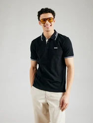 BOSS Poloshirt 'Paul' schwarz/weiß
