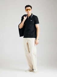 BOSS Poloshirt 'Paul' schwarz/weiß