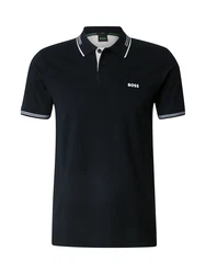 BOSS Poloshirt 'Paul' schwarz/weiß