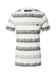 T-Shirt 'Hernandez' grau / anthrazit / offwhite