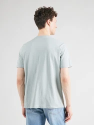 QS Kurzarmshirt Basic Rundhals T-Shirt mit Frontprint Artwork pastellgrün/weiß