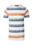 INDICODE JEANS T-Shirt 'Hernandez' marine/cognac/weiß