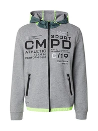 Sweatjacke graumeliert / petrol / apfel / schwarz