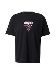 T-Shirt 'ABSTRACT' beige / rot / schwarz / wei