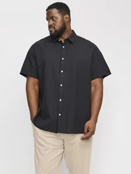 Jack & Jones Plus Hemd 'JJEBREEZE' schwarz