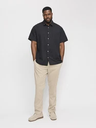Jack & Jones Plus Hemd 'JJEBREEZE' schwarz