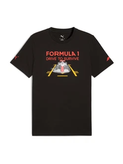 PUMA Shirt 'F1 DTS' gelb/rot/schwarz