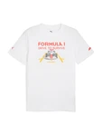 PUMA Shirt 'F1 DTS' dunkelgelb/dunkelgrau/hellrot/weiß