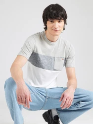 INDICODE T-Shirt 'Consin' grau/graumeliert/offwhite