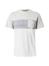 T-Shirt 'Consin' grau / graumeliert / offwhite