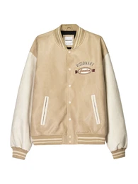 Jacke beige / rot / schwarz / wei