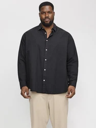 Jack & Jones Plus Hemd 'JJEBREEZE' schwarz