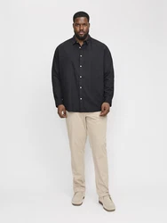 Jack & Jones Plus Hemd 'JJEBREEZE' schwarz