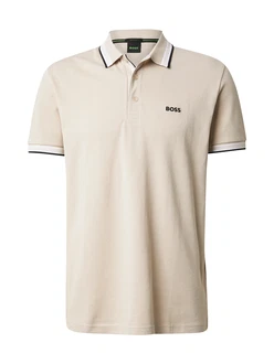 BOSS Poloshirt 'Paddy' beige/schwarz BOSS Poloshirt 'Paddy' beige/schwarz