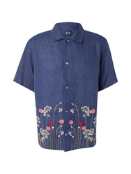 GAP Hemd dunkelblau/khaki/altrosa/weiß