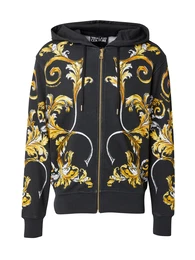 Sweatjacke gelb / schwarz / wei