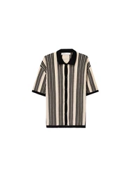 Bershka Hemd schwarz/wollweiß