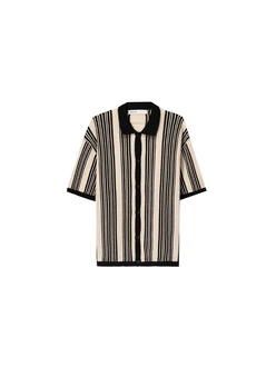 Bershka Hemd schwarz/wollweiß