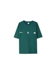 Bershka T-Shirt smaragd/weiß