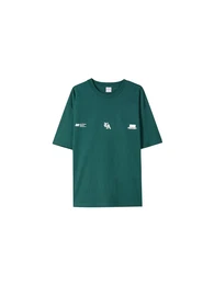 T-Shirt smaragd / wei