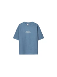 T-Shirt blau / wei