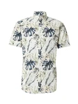 JACK & JONES Hemd 'JJHAWAII' blau/khaki/weiß