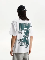 Bershka T-Shirt blau/weiß