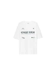 Bershka T-Shirt blau/weiß