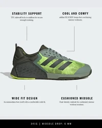 ADIDAS PERFORMANCE Sportschuh 'DROPSET 3' grn/apfel/tanne