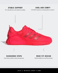 ADIDAS PERFORMANCE Sportschuh 'DROPSET 3' rot/dunkelrot