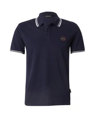 Poloshirt 'MACAS' marine / wei