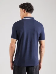 JOOP! Jeans Poloshirt 'Agnello' dunkelblau/weiß