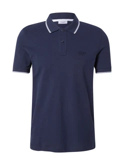 JOOP! Jeans Poloshirt 'Agnello' dunkelblau/weiß